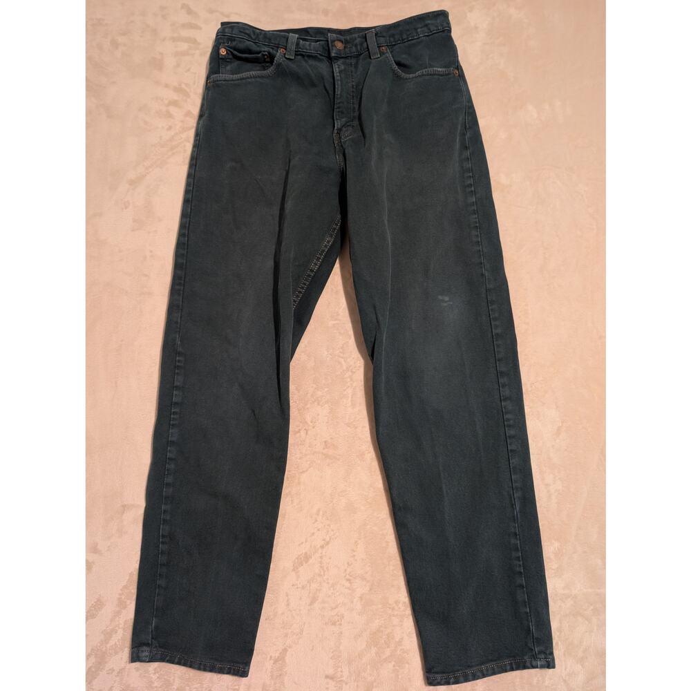 Vintage Levi’s 550 Relaxed Fit Tapered Leg Jeans Green Denim 32x30 Made in USA